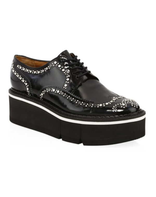 Black laced-up shoe Boelou with studs - ROBERT CLERGERIE