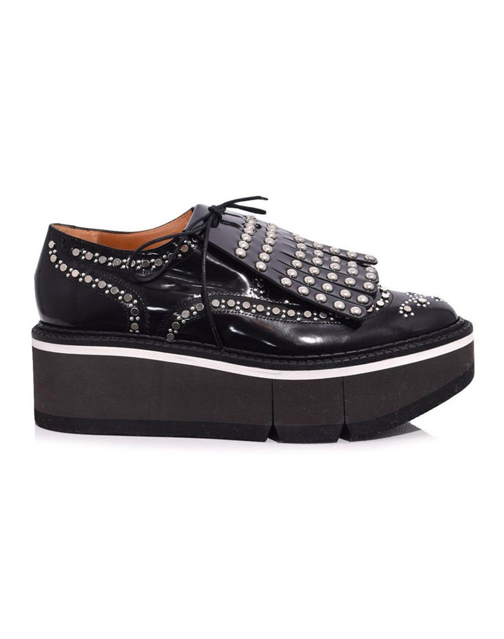 Black laced up shoe Boelou with studs ROBERT CLERGERIE