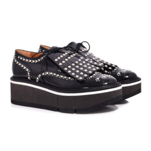 Black laced-up shoe Boelou with studs - ROBERT CLERGERIE