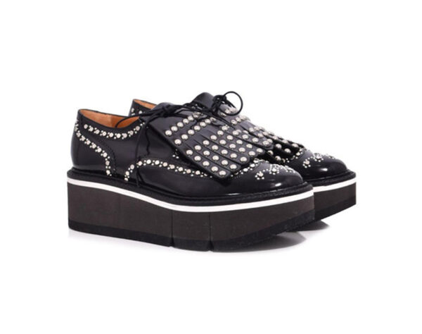 Black laced-up shoe Boelou with studs - ROBERT CLERGERIE