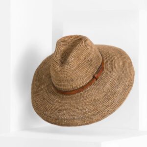 Raffia hat Safari brown-IBELIV