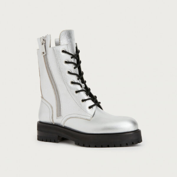 Combat boots silver - DONDUP