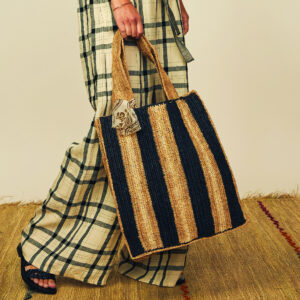 Striped rafia bag - DIEGA