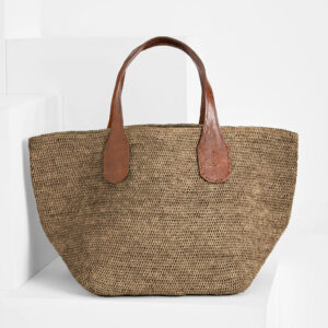 Raffia bag Tokyo brown - IBELIV