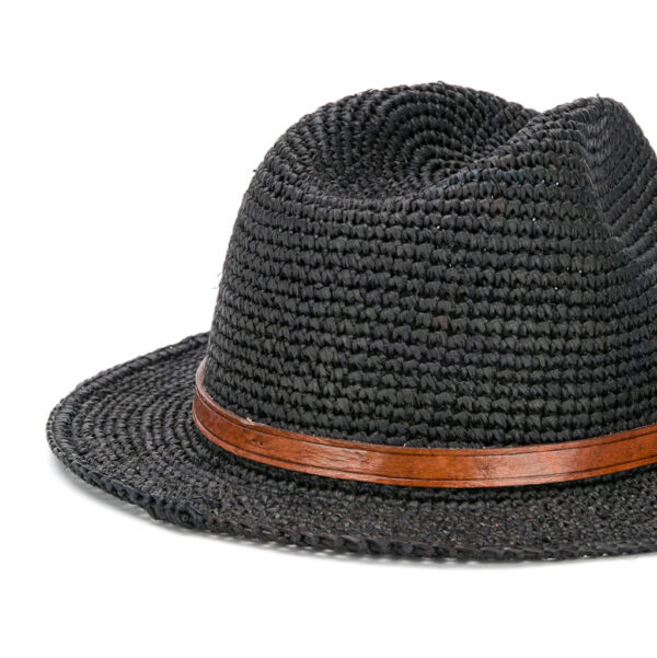 Raffia hat Lubeman black - IBELIV - Image 2