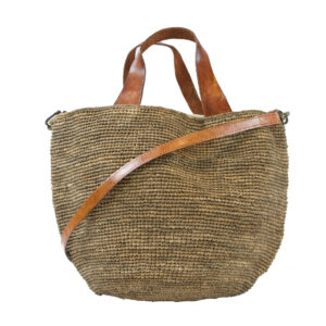 Raffia bag Mirozy brown - IBELIV