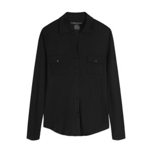 Shirt viscose black - MAJESTIC