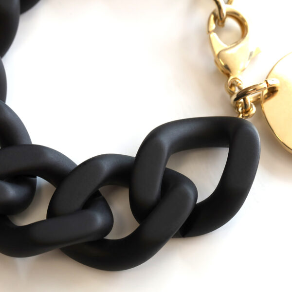 Flat Chain Bracelet Black- VANESSA BARONI - Image 2