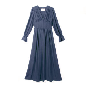 Morgans long dress cupro midnight blue - BAGUTTA