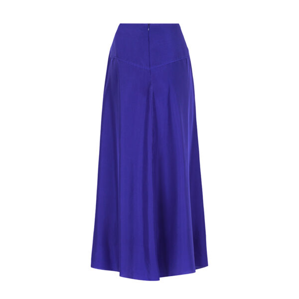 Silk skirt long blue - POMANDÈRE - Image 2