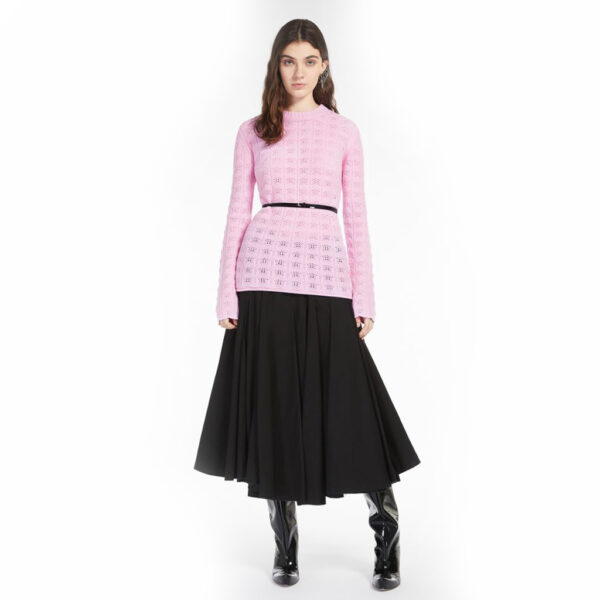 Knitted sweater ANGIO bubblegum pink -SPORTMAX - Image 3