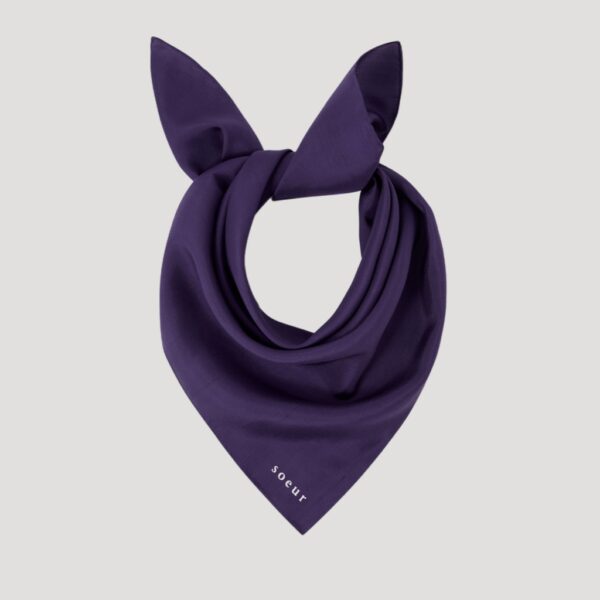 SQUARE shawl violet 65x65 cm- SOEUR
