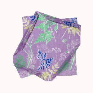 Cotton/Silk Black Floral Scarf Syringa - EPICE