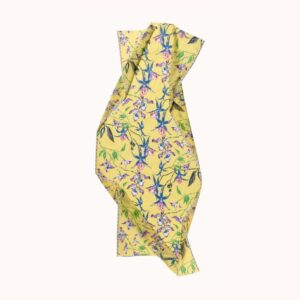 Cotton/ Silk Floral Scarf Yellow- EPICE