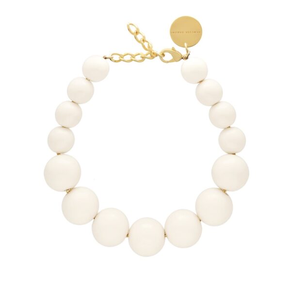 Beads Necklace Off-white - VANESSA BARONI