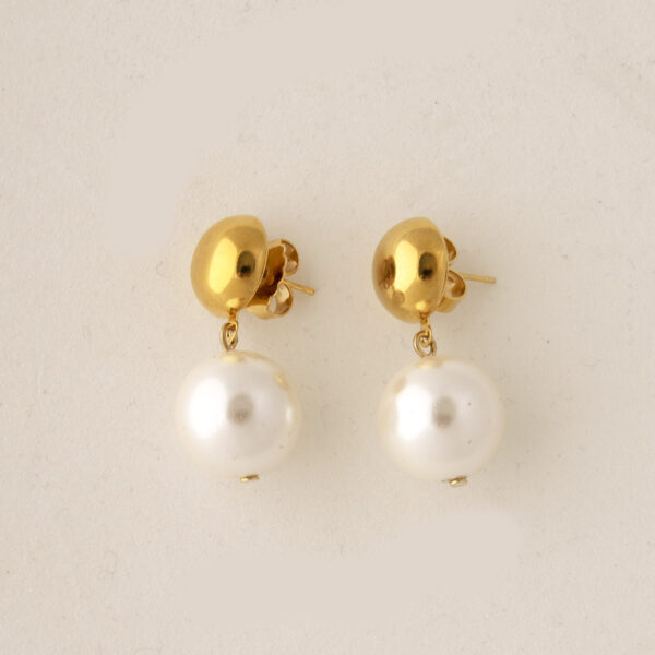 Ball small pearl/gold- FRANCINE BRAMLI