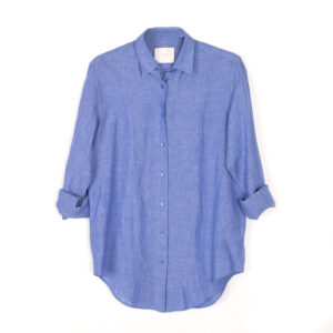 MARTA shirt linen blue - XACUS