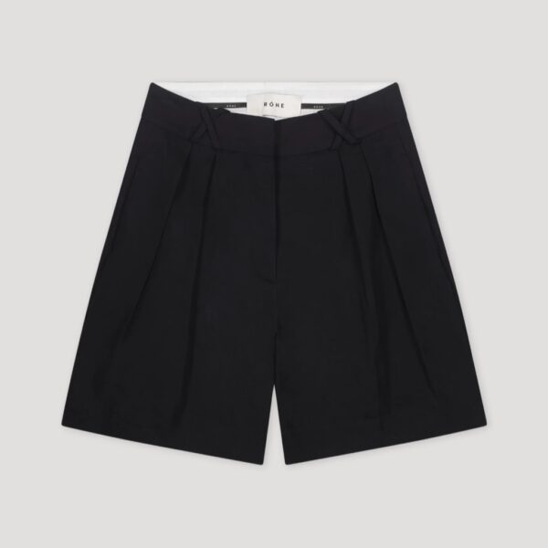 Tailored shorts linen blend black - ROHE