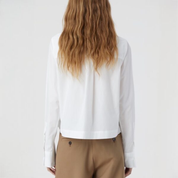 Cropped classic shirt white - CLOSED - Image 3