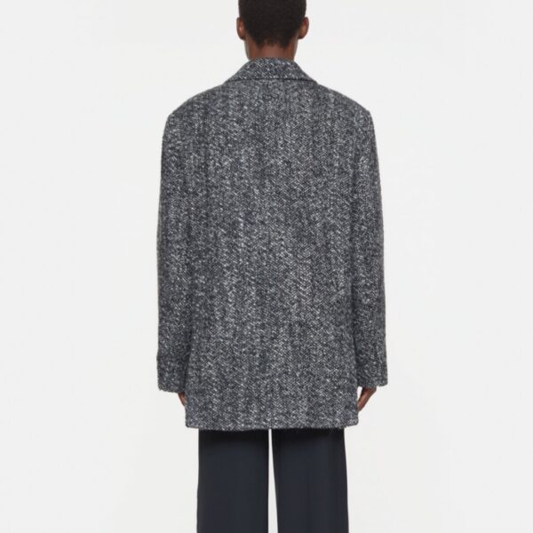Jacket wool black/white herringbone - CLOSED - Image 4