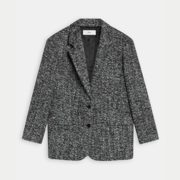Jacket wool black/white herringbone - CLOSED
