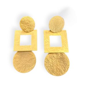 Earrings geometric gold - ROSANNA DE LA RIVA