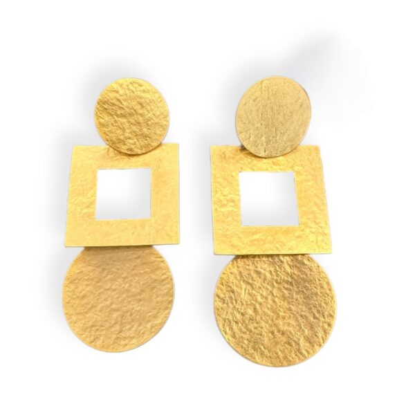 Earrings geometric gold - ROSANNA DE LA RIVA