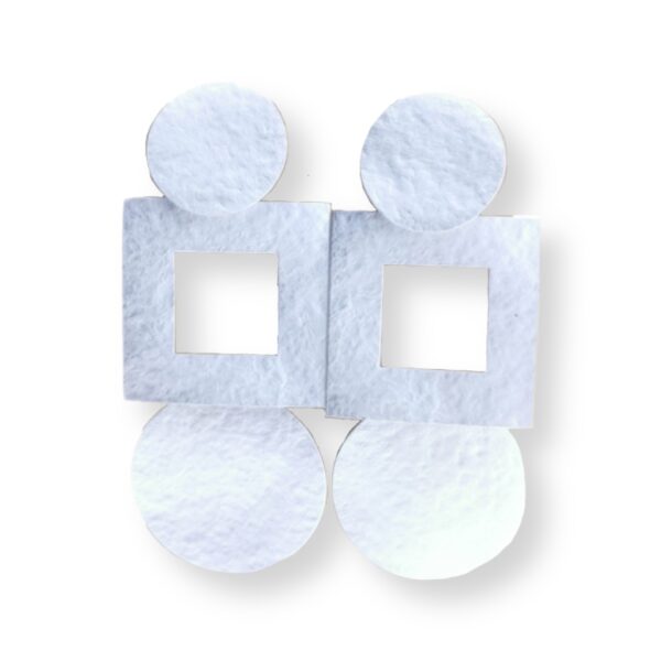 Earrings geometric silver - ROSANNA DE LA RIVA