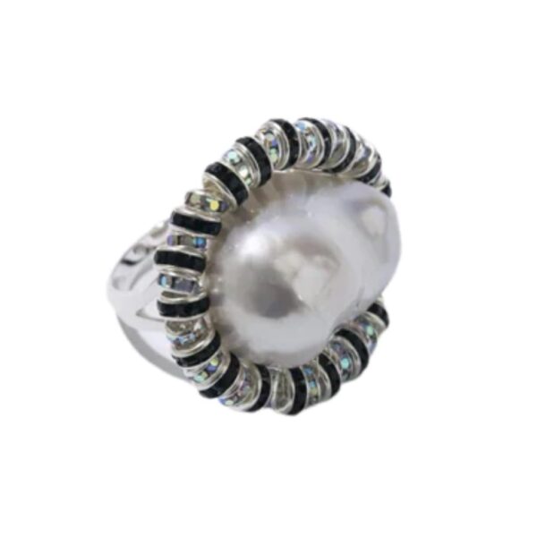 Zebra Baroque diamond ring - PEARL OCTOPUSS.Y