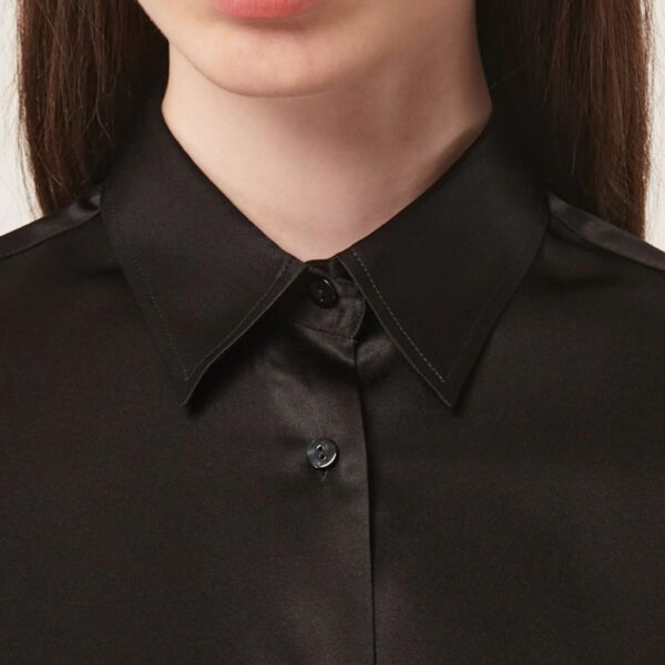 MARTA silk shirt black - XACUS - Image 4