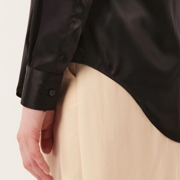 MARTA silk shirt black - XACUS - Image 5