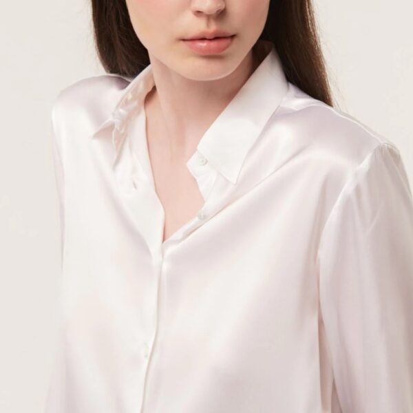 MARTA silk shirt white - XACUS - Image 3