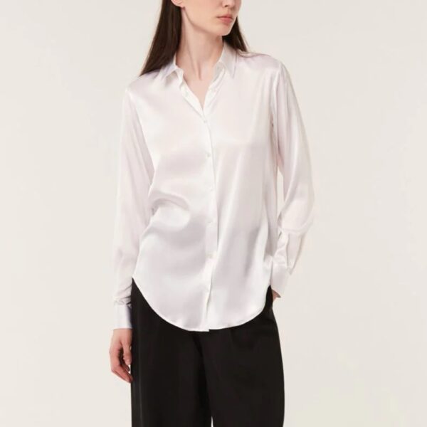 MARTA silk shirt white - XACUS