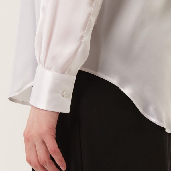 MARTA silk shirt white - XACUS - Image 5
