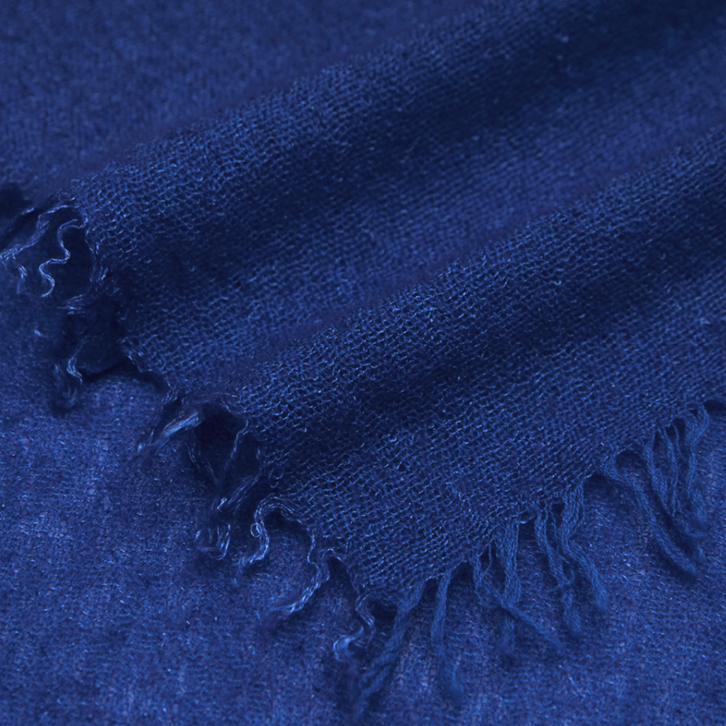 Chiara cobalt blue cashmere silk shawl FALIERO SARTI Irmas Hus