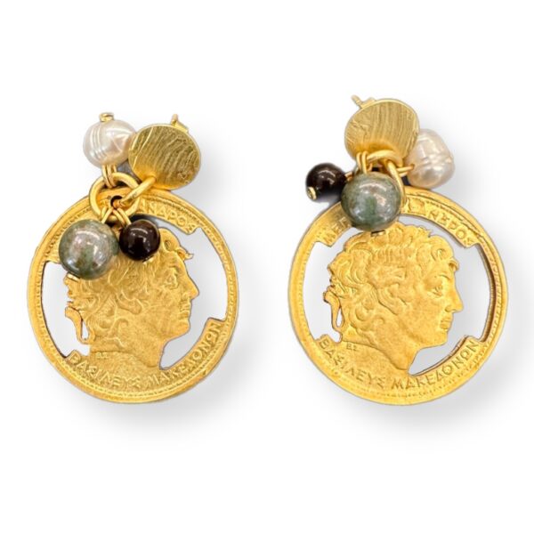 Earrings medallion gold - ROSANNA DE LA RIVA