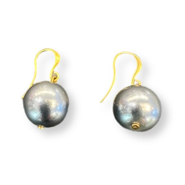 Earrings grey pearls gold - ROSANNA DE LA RIVA