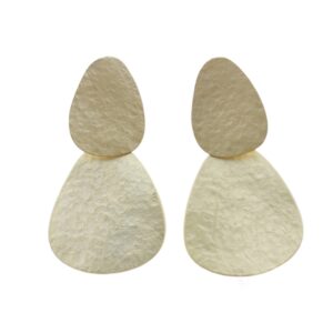 Earrings triangular silver gold - ROSANNA DE LA RIVA