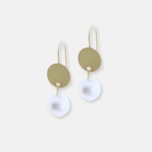 Earrings gold/pearl small - ROSANNA DE LA RIVA