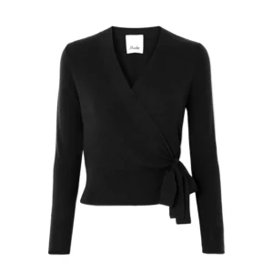 Wrap cardigan black - ALLUDE