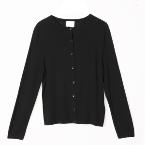 Wool cardigan black - ALLUDE