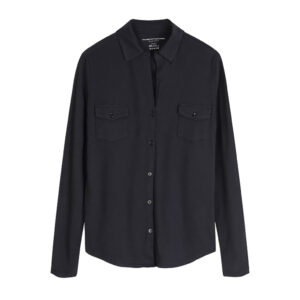 Shirt cotton-cashmere black - MAJESTIC