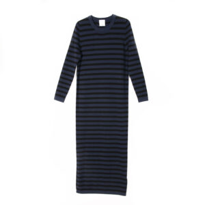 Cashmere dress striped navy/black - ALLUDE