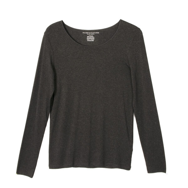 T-shirt long sl anthracite chine - MAJESTIC