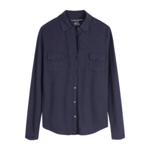 Shirt cotton-cashmere navy - MAJESTIC