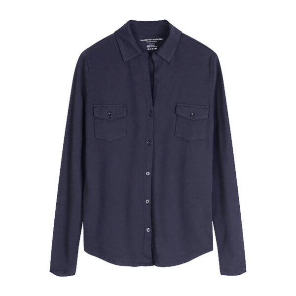 Shirt cotton-cashmere navy - MAJESTIC