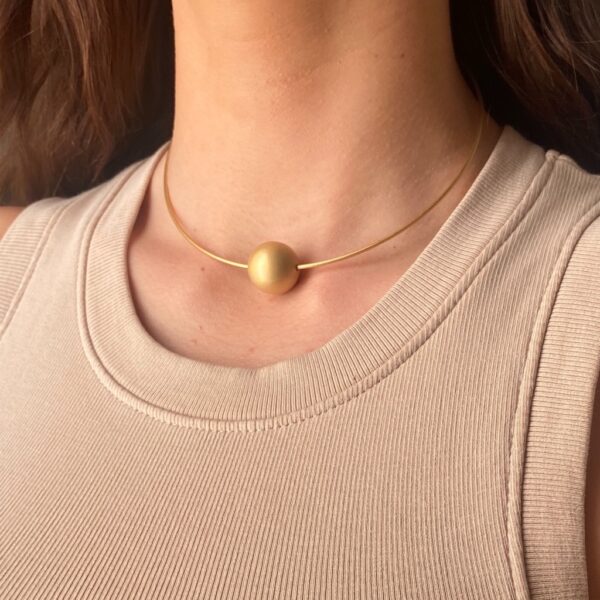Necklace choker ball gold - ROSANNA DE LA RIVA - Image 2