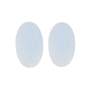 Earrings small flat oval silver - ROSANNA DE LA RIVA