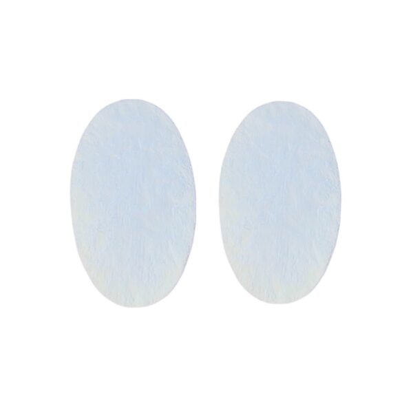 Earrings small flat oval silver - ROSANNA DE LA RIVA
