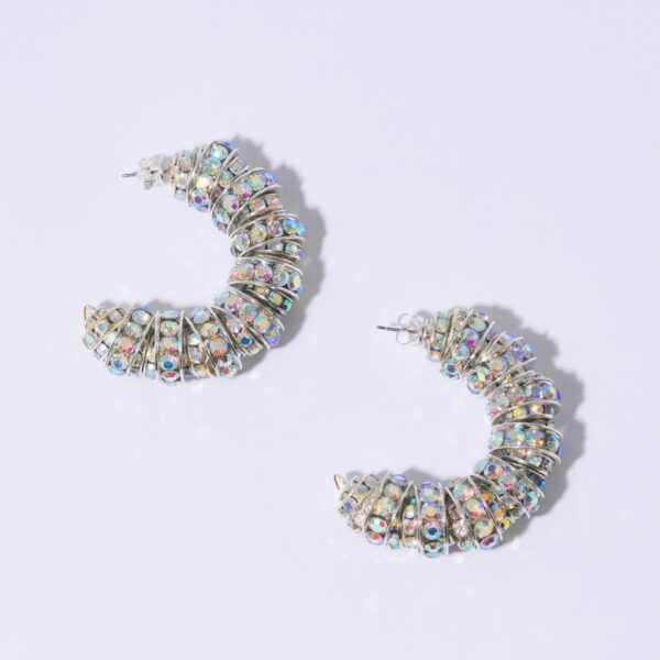 Fat diamond hoops silver - PEARL OCTOPUSS.Y